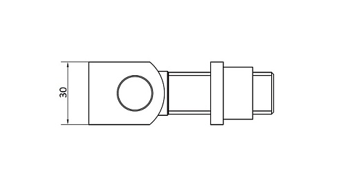 Комплектующие для распашных ворот Петля CAME H 18 регулируемая с гайкой, 42-68 мм, М18, приваривание в Саках